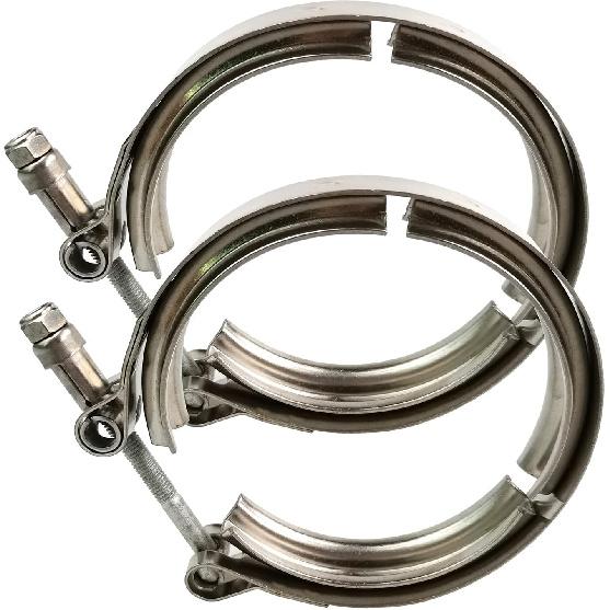 3 Inch V Band Clamp 304 Stainless Steel For Turbo Downpipes, 2 Pack