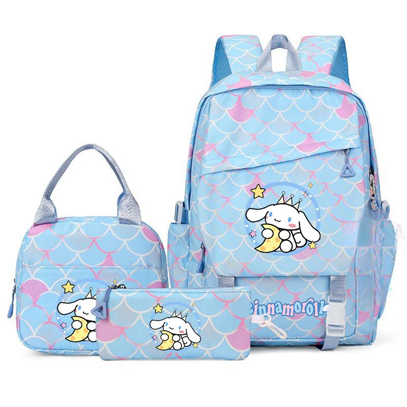 3-delige Schoolrugzakset voor Studenten Grote Capaciteit Oxford Stof Schooltas met Schouderband en Etui 3 piece set