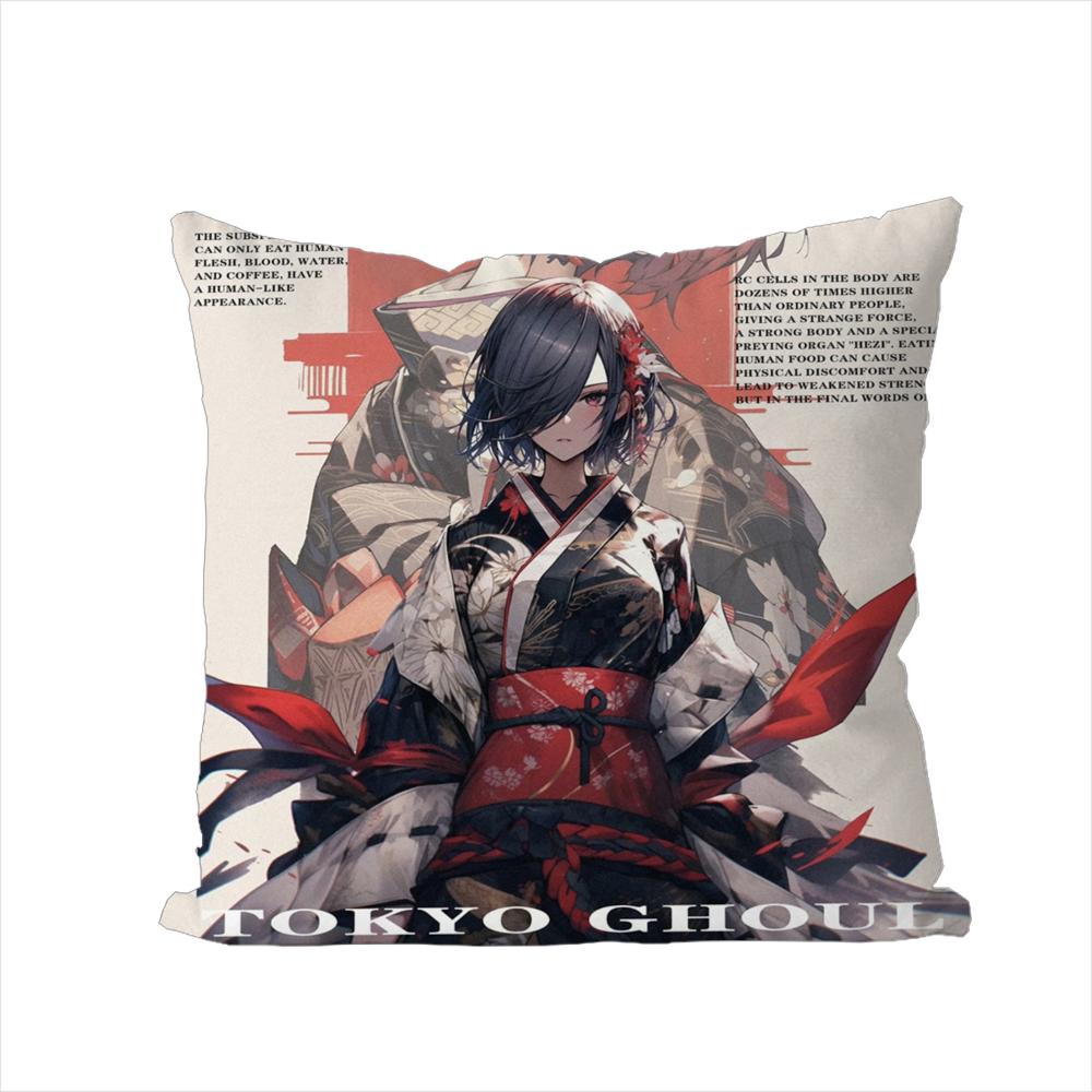 Anime Tokyo Ghoul Pillow Case For Car Sofa Decorative Home Doublesided Print Plush Square Throw Pillow Cushion Cover