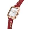 Oui & Me Harmonie Red Recycled Leather Strap Silver Dial Quartz ME010384 Women's Watch