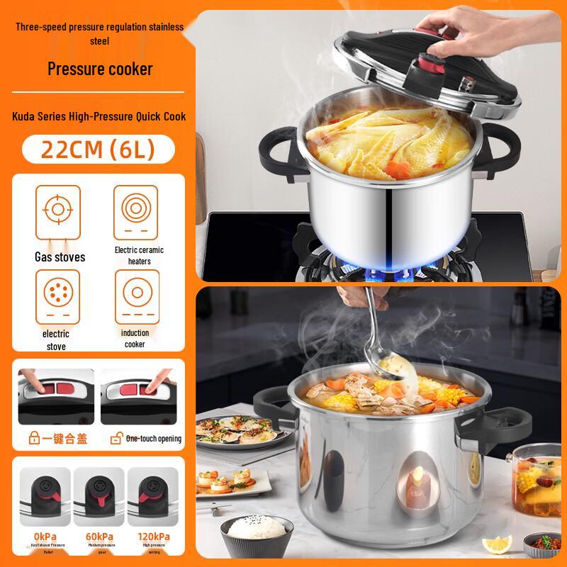 Double Happiness 304 Stainless Steel Explosion-Proof Pressure Cooker