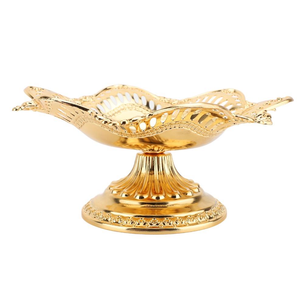4pcs Multifunctional Design Fruit Serving Tray Gold Finish Tea Serving Platter  Dining Table Use