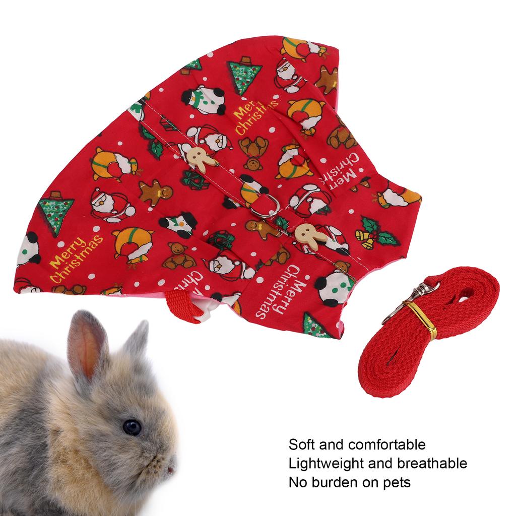 Rabbits Vest Lsh Cute   Brthable Bunny Clothes with Traction Rope for Guin Pigs Hedgehogs