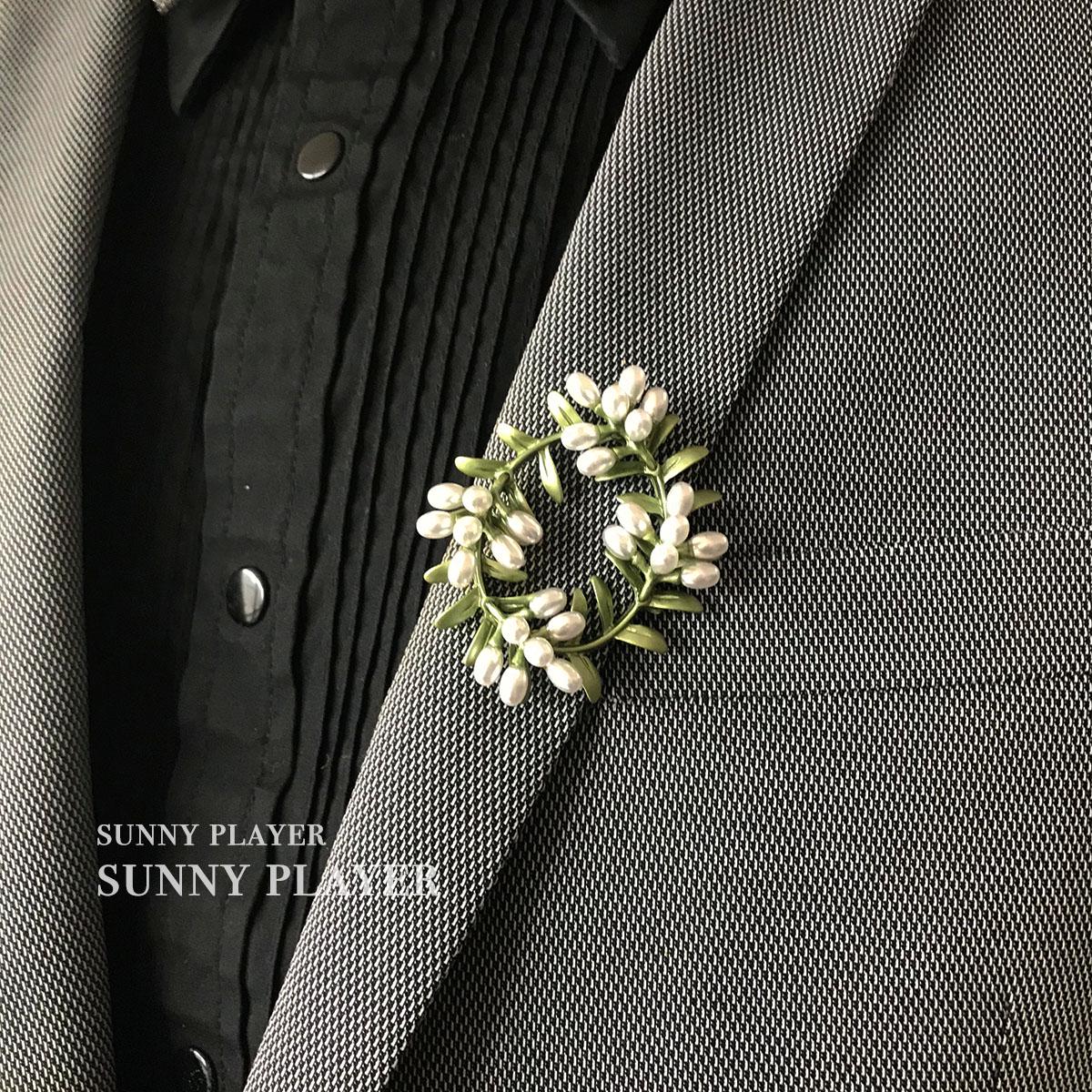 

Набір брошок та корсаж з перлів у стилі Морі для весілля нареченої та нареченого