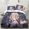 Genshin Impact Anime Printed Bedding Set Bedroom Soft Modern Bedspreads Comefortable Duvet Cover Quilt Cover And Pillowcase