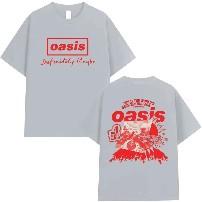 Rapper Oasis Doppelseitiger Druck T-Shirt Herren Damen Harajuku Humor Lässig Y2K Übergroß Sommer Pop Kurzarm T-Shirts Fans Geschenk
