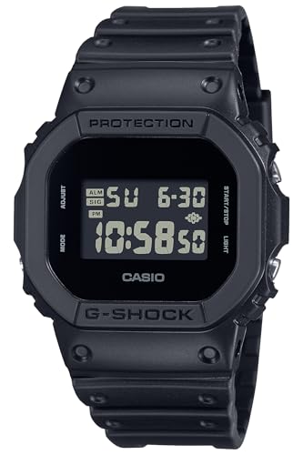 

Casio G-Shock DW-5600UBB-1JF Digital G-Shock Wristwatch, LED Backlight, Black, Minimalist