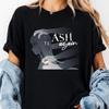 Gawr Gura & Casey Edwards Ash Again 2025 Tshir  Anime Print Fashion Harajuku Aesthetic Tee Summer Unisex Cotton High Quality Top
