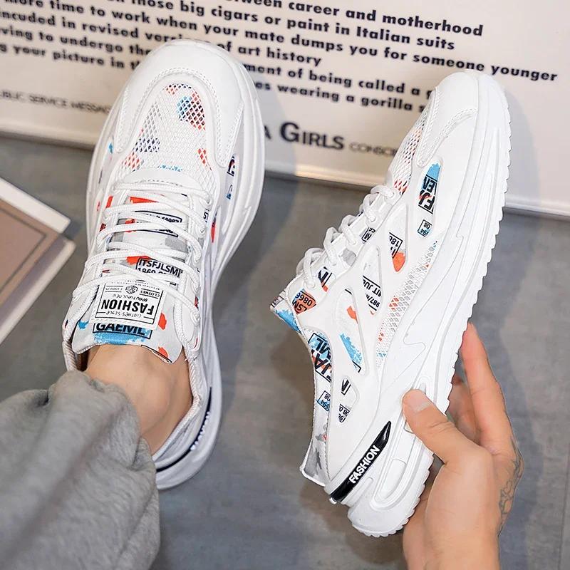 Fashion Fashion Men Casual Shoes Breathable Durable Comfortable Soft Flat Shoes Sweat-absorbing Non Slip Outdoor Lightweight Sneakers