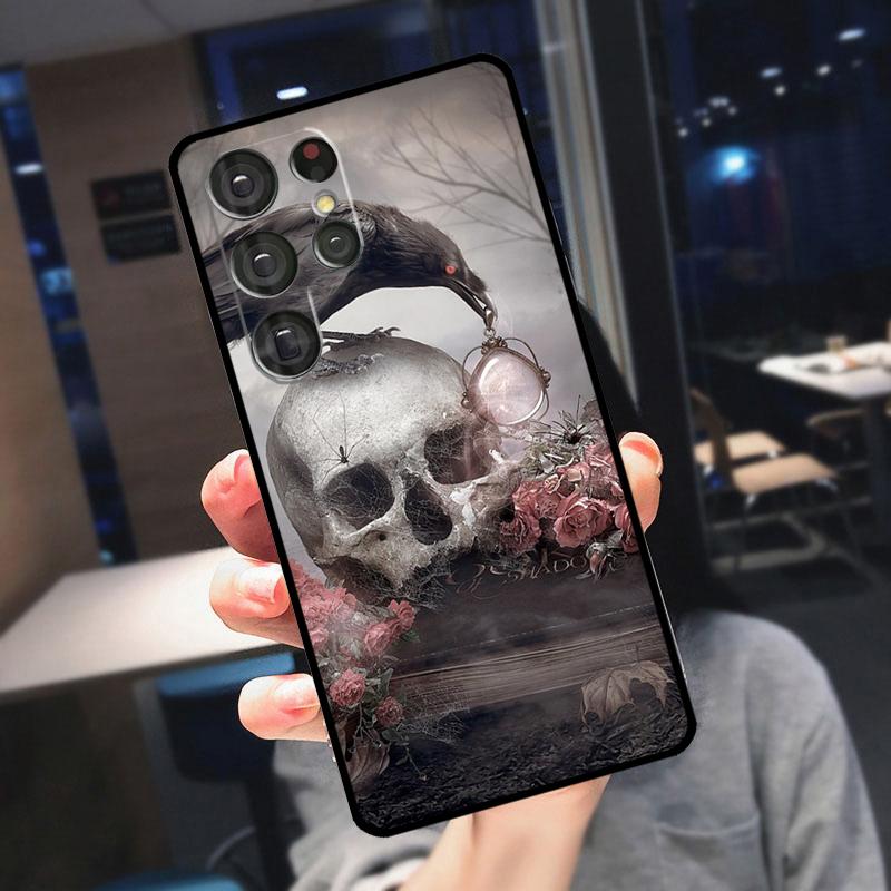 The Raven Halloween Cover For Samsung Galaxy S25 Ultra S24 S22 S21 S23 Plus S20 FE S9 S10 S24 FE Phone Case