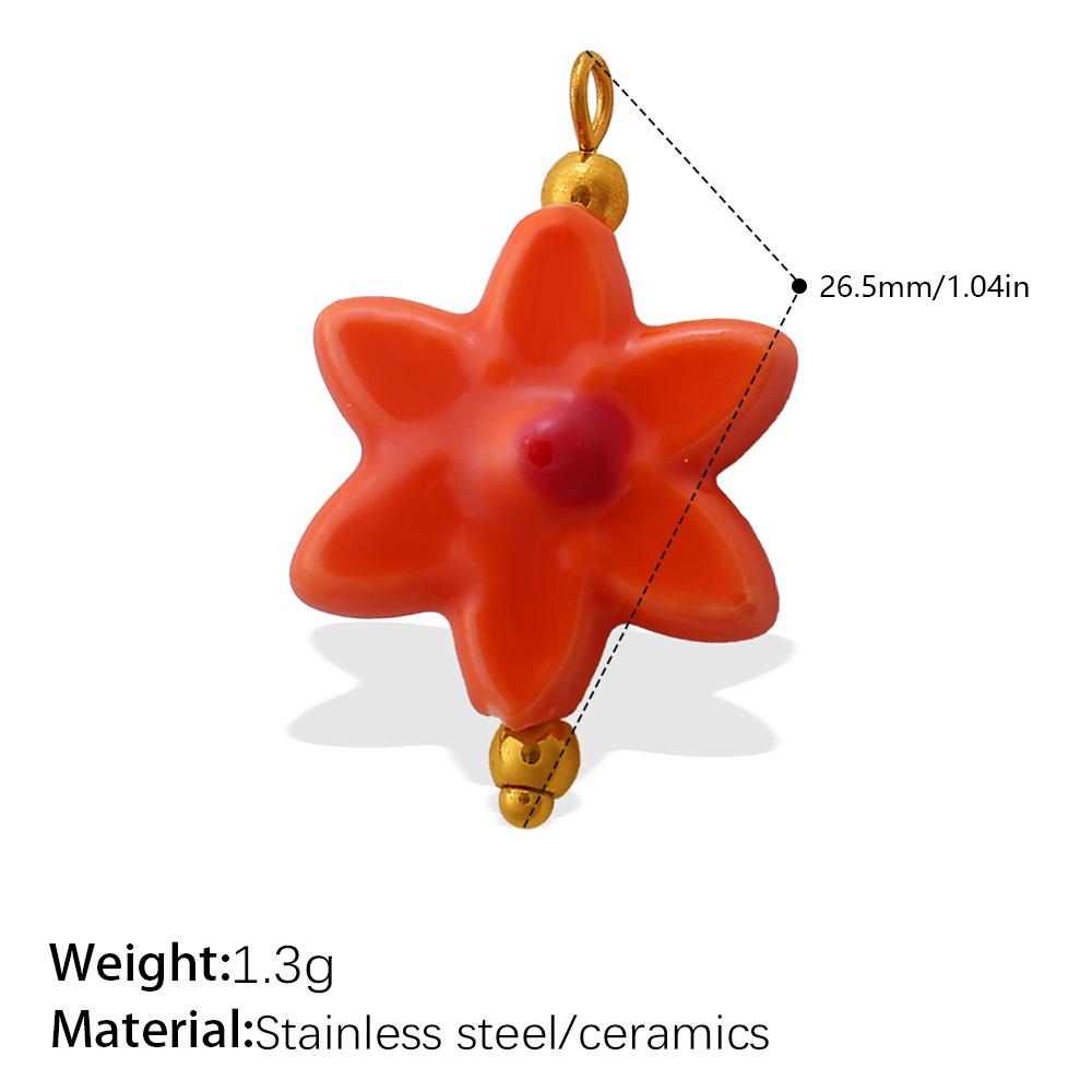 Hexagonal Flower Ceramic Beads for DIY Bracelet & Necklace Jewelry Making