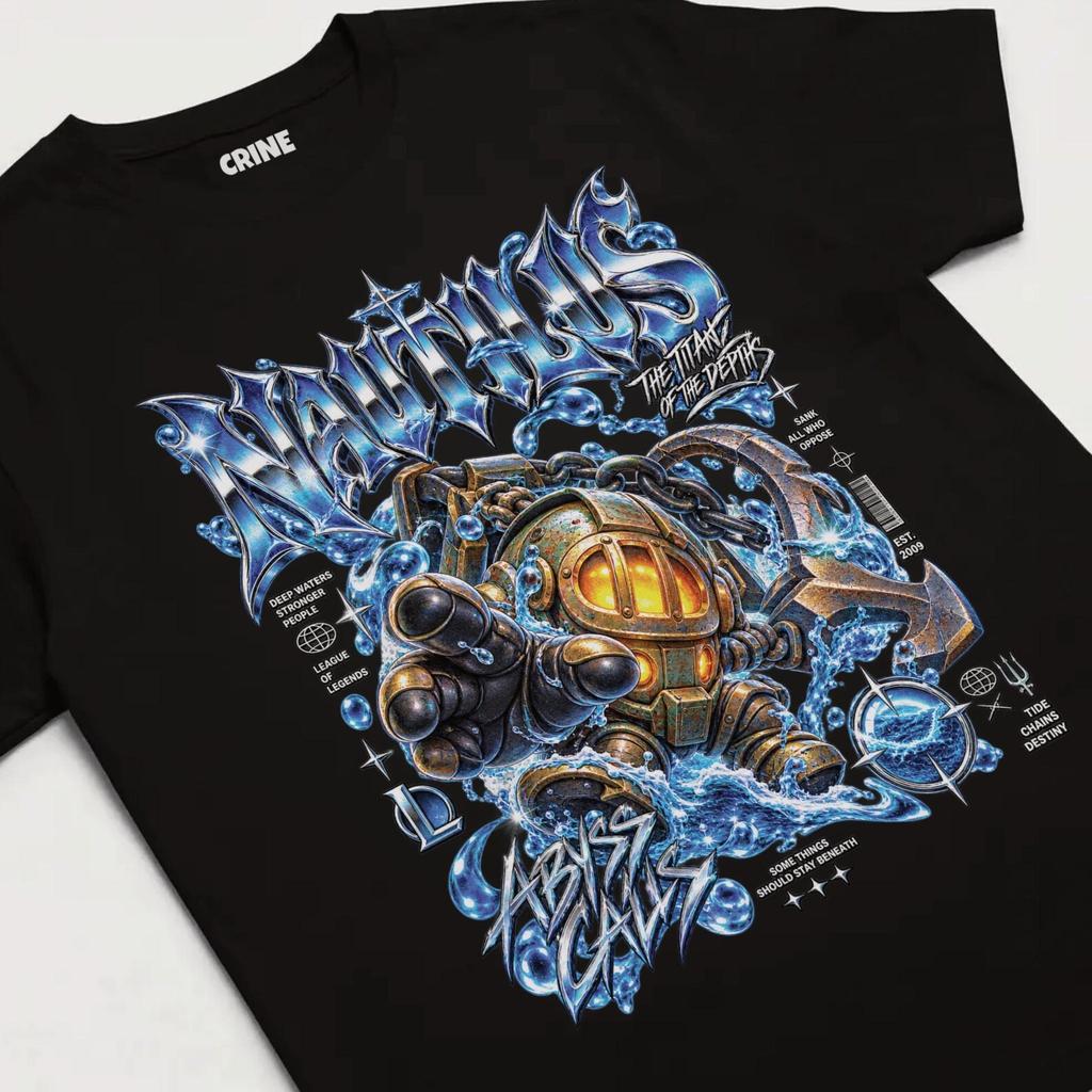 Nautilus T-Shirt, Cute Chibi League of Legends, Titan of Depths Graphic Tee, Heavy Metal Streetwear