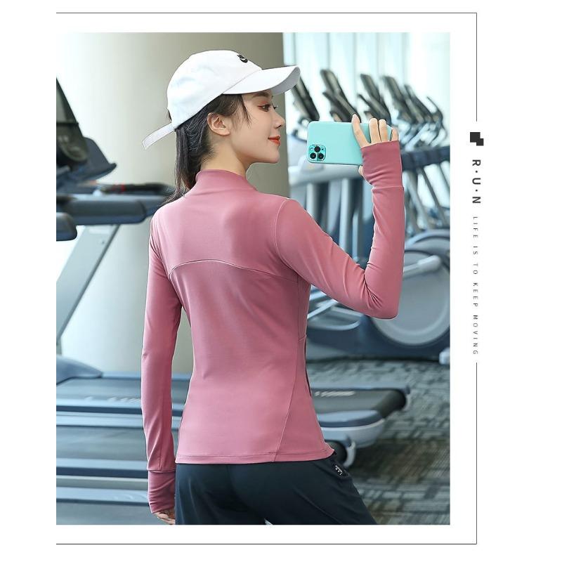 Plus Size Yoga Top Damen Frühling Herbst Lauf Fitness Kleidung Lose Sportbekleidung Schnelltrocknende Morgenjacke