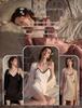 Women's Ice Silk Two-Piece Set: Sexy Camisole Nightgown & Robe for Spring-Summer