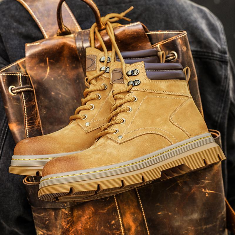 Fashion Autumn and winter men's boots High quality retro style Daily office and leisure business shoes Thick bottom luxury Outdoor