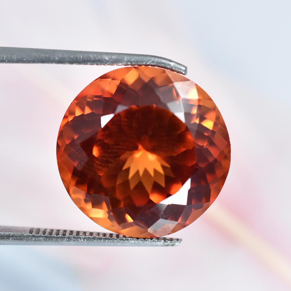 Natural Orange Sapphire Loose Gemstone 8.00 ct Round Cut Flawless September Birthday Birthstone