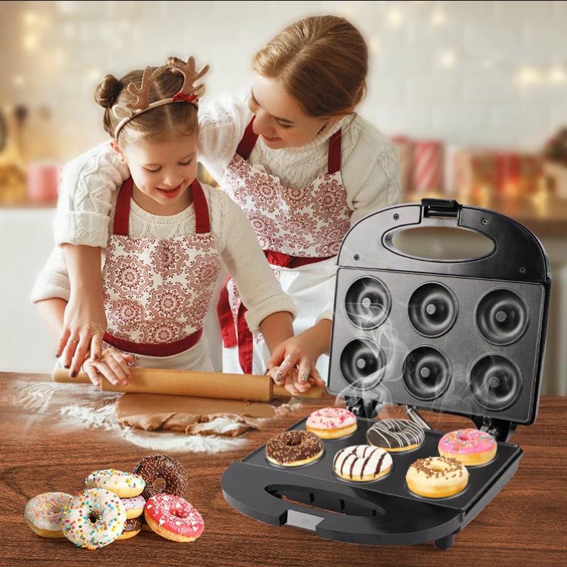 Mini Donut Maker Machine For Kid-Friendly Breakfast, Snacks, Desserts & More With Non-Stick Surface, Can Make 6/12/16 Doughnuts