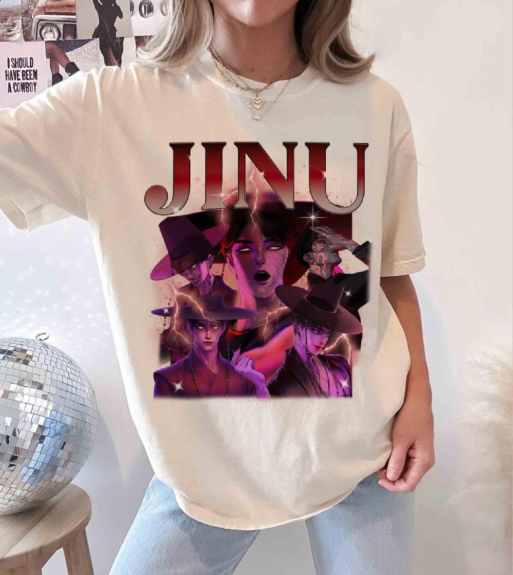 

Jinu Kpop Saja Boys Boy Band Shirt Kpop Demon Hunters Movie Shirt Saja Boys Jinu Girl Dinner Shirt Boy Band Gif For Kpop Fans 2XL