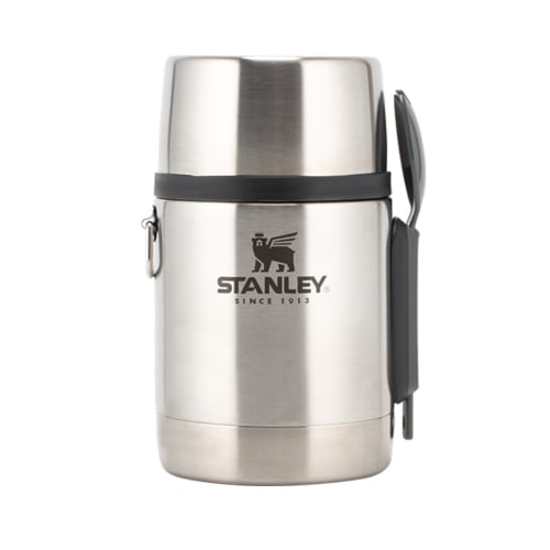 Stanley Vacuum Food Jar with Spork, New Logo, 0.53L, 10-01287-031, Silver, ADVENTURE STAINLESS STEEL ALL-IN-ONE FOOD JAR, 18oz, Stainless Steel, Perfe