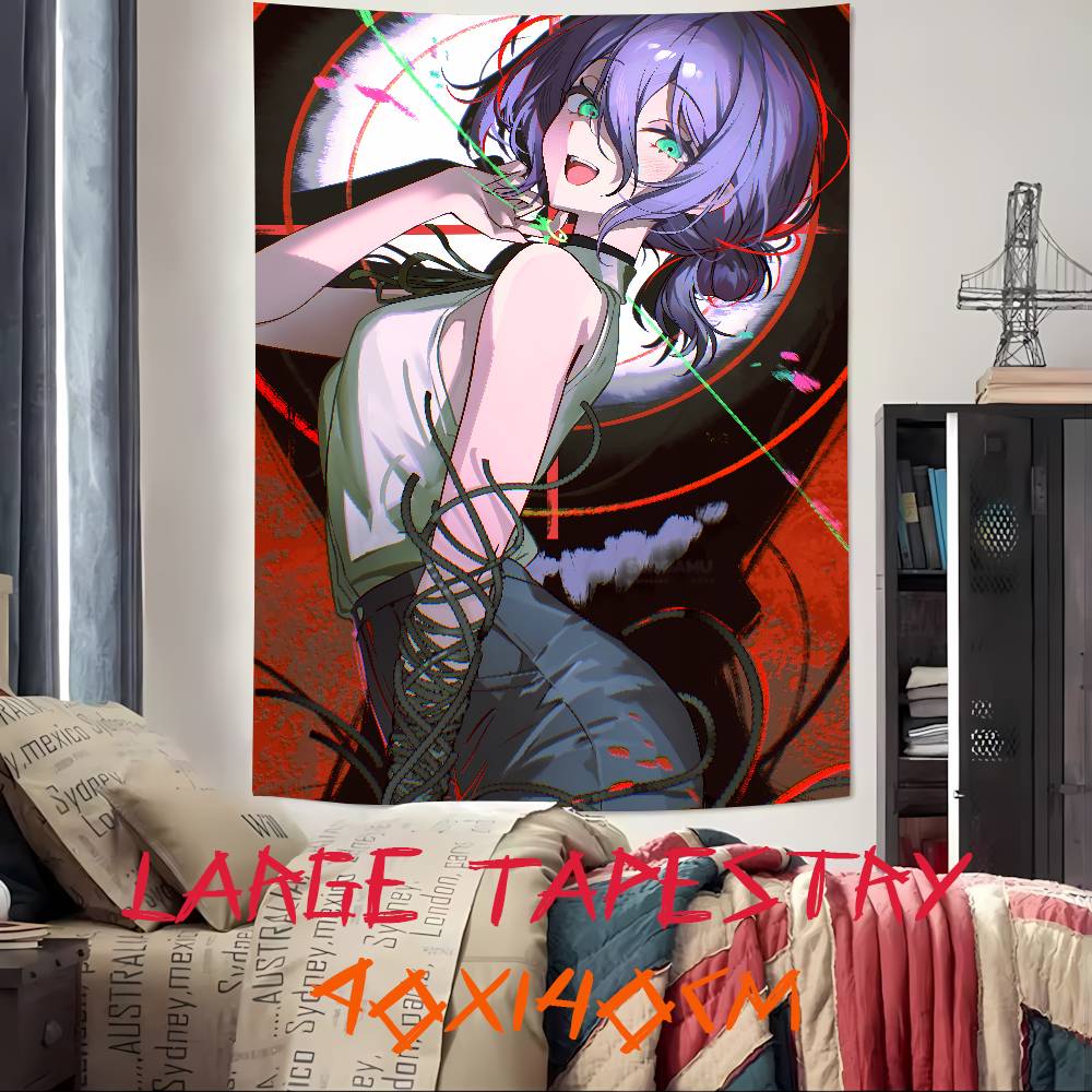 New Movie Pretty Hot Girl Reze Tapestry Decoration Bedroom Dormitory Background Cloth Holiday Home Living Room Club Tapestry