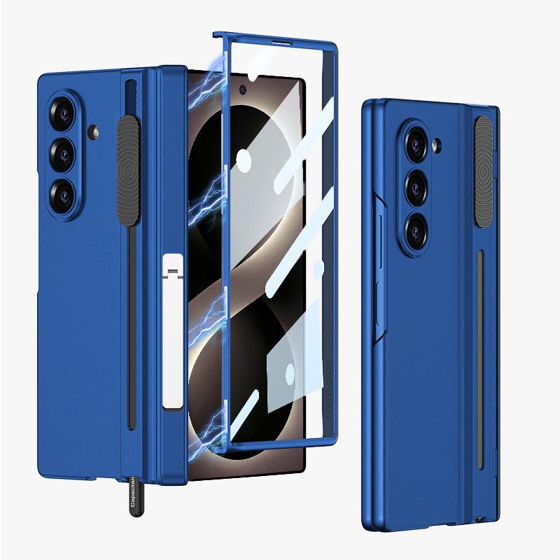 Applicable To Samsung Fold8Ultra Mobile Phone Case Folding Magnetic Hinge All-inclusive Gear Adjustment Integrated Pen Slot
