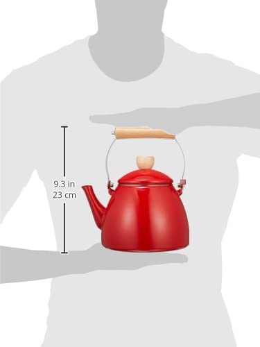 Pearl Metal Crevia Enamel Kettle 2.5L Red