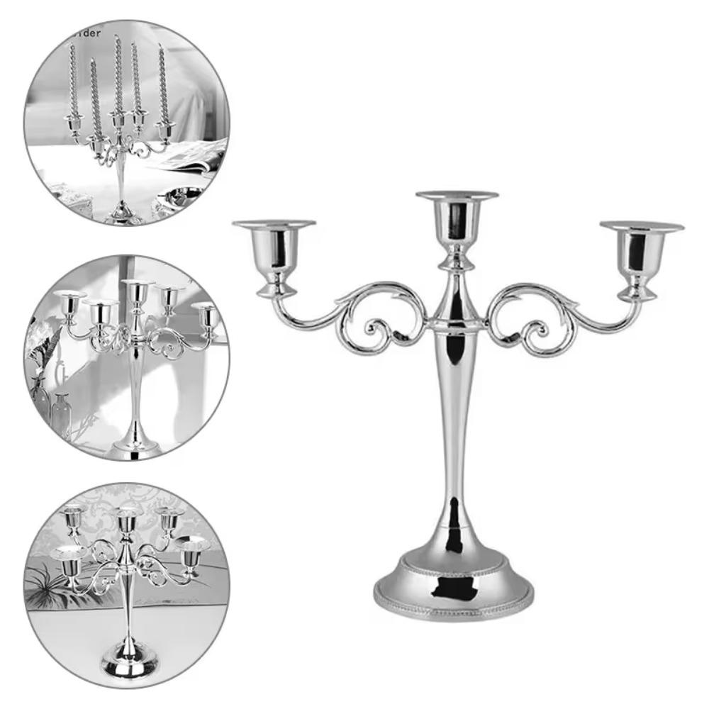 3/5 Arms European Candlestick Metal Zinc Zinc Alloy Candelabrum Luxurious Candle Holder  Banquet