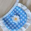 Dog Bandana Cute Fashionable Plaid Pattern Smiley Face Small Dogs Bibs for Bichon Teddy Pomeranian