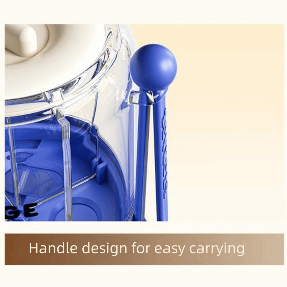Large Capacity 4 Grids Pill Organizer Press Type Daily Pill Dispenser Office