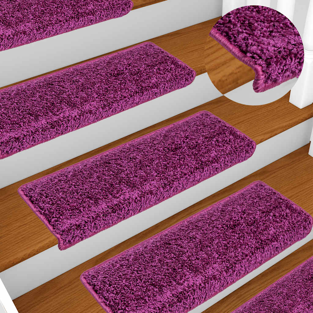 Step Mats 30 pcs. 65 x 21 x 4 cm Purple Rectangular Edge