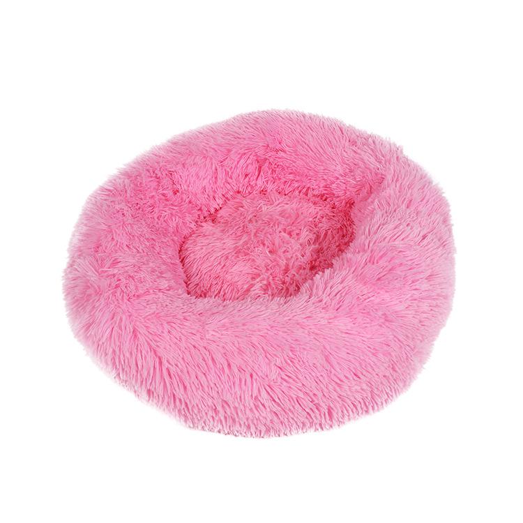 Round Plush Pet Bed: Cozy Dog & Cat Nest for Autumn/Winter