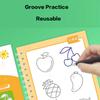 Children's Groove Drawing Book Kindergarten 3-14 Ages Basic Practice Magic Copybook