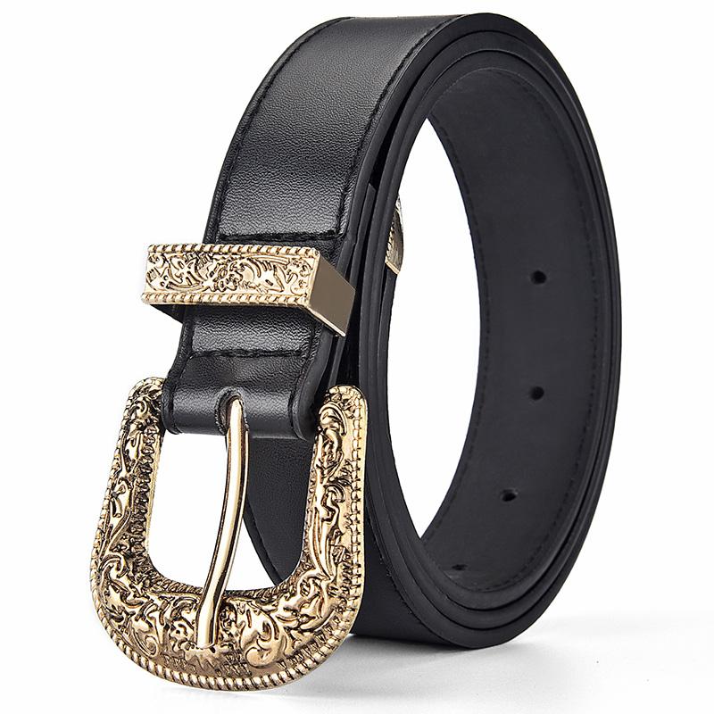 Women'S Belt Vintage Carved Needle Buckle Men'S Belt Punk Hip Hop Rock Style Jeans Pu Leather Belt Cheap Belt