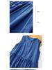 Women's Casual Japanese Blue Sleeveless Lantern Dress