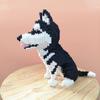 Juego de bloques de construcción en miniatura de perros siberianos Husky