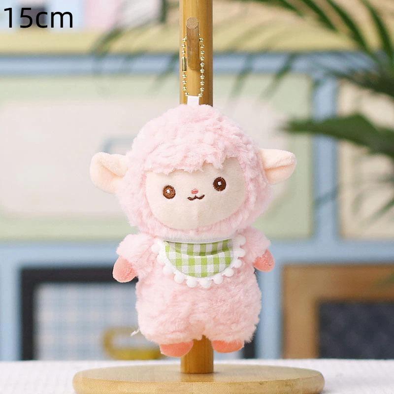 Fluffy Sheep Plush Keychain Cute Soft Furry Charm for Luggage Decor Kids Christmas Holiday Souvenir Gifts