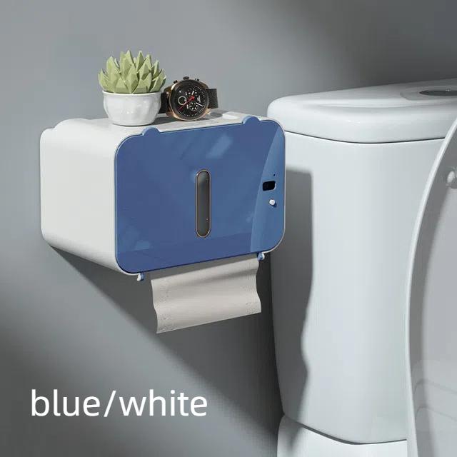 2025 New Smart Induction Toilet Paper Holder Shelf Automatic Paper Out Tissue Rack Wall-Mounted Toilet Paper Dispenser