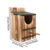 Eulenbox Holz Vogelhaus Wasserdicht Karbonisiertes Unterschlupf für Garten Außenfenster Eichhörnchen Taube Kolibri Nistkasten Heimdekoration