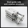 TACQ Series Guide Rod Compact Cylinder Double Acting Pneumatic Cylinder 12 16 20 25 32 40 50 63 80 100 Bore