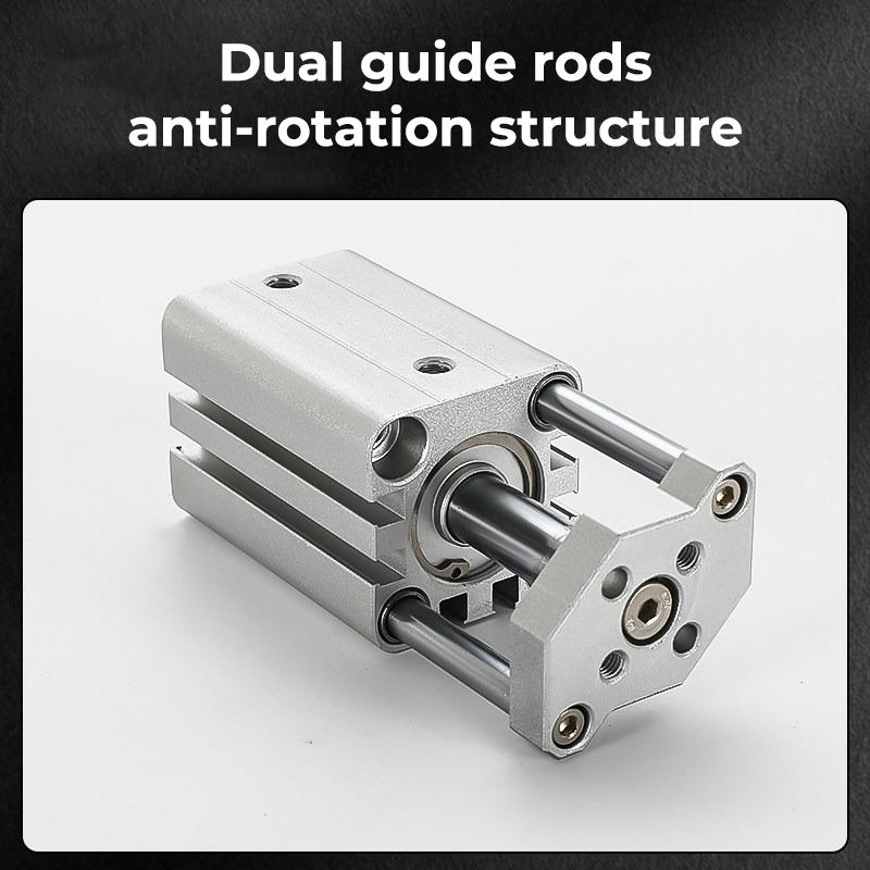 TACQ Series Guide Rod Compact Cylinder Double Acting Pneumatic Cylinder 12 16 20 25 32 40 50 63 80 100 Bore
