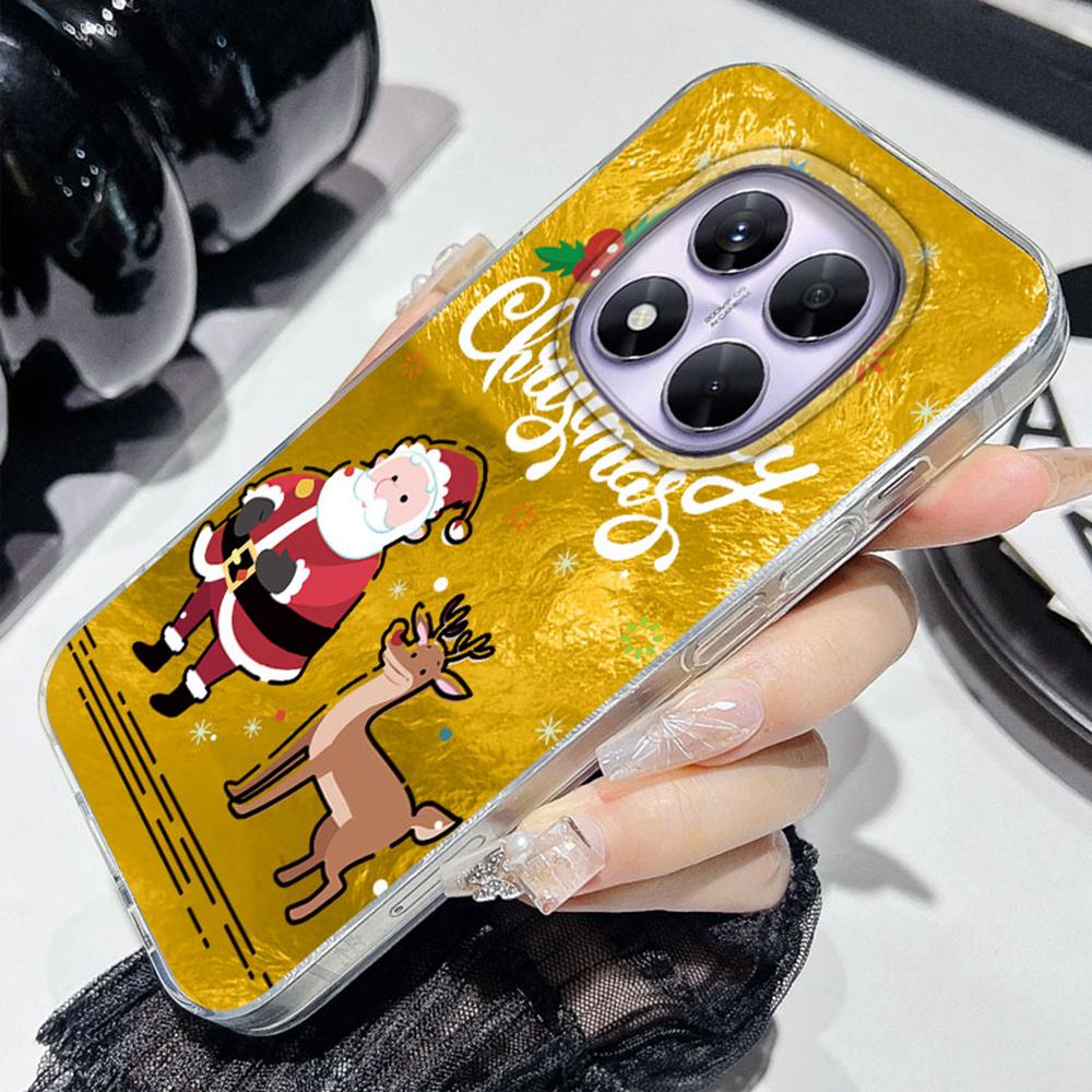 Cute Christmas Girl Reindeer Gift Phone Case For Xiaomi Redmi Note 15 14 13 12 11 11S 10 10S 9 Pro 15C 9A 13C 14C A3 9C A1 Cover