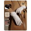 JIUMU Women's Warm Lambskin Leather Gloves GLZ069