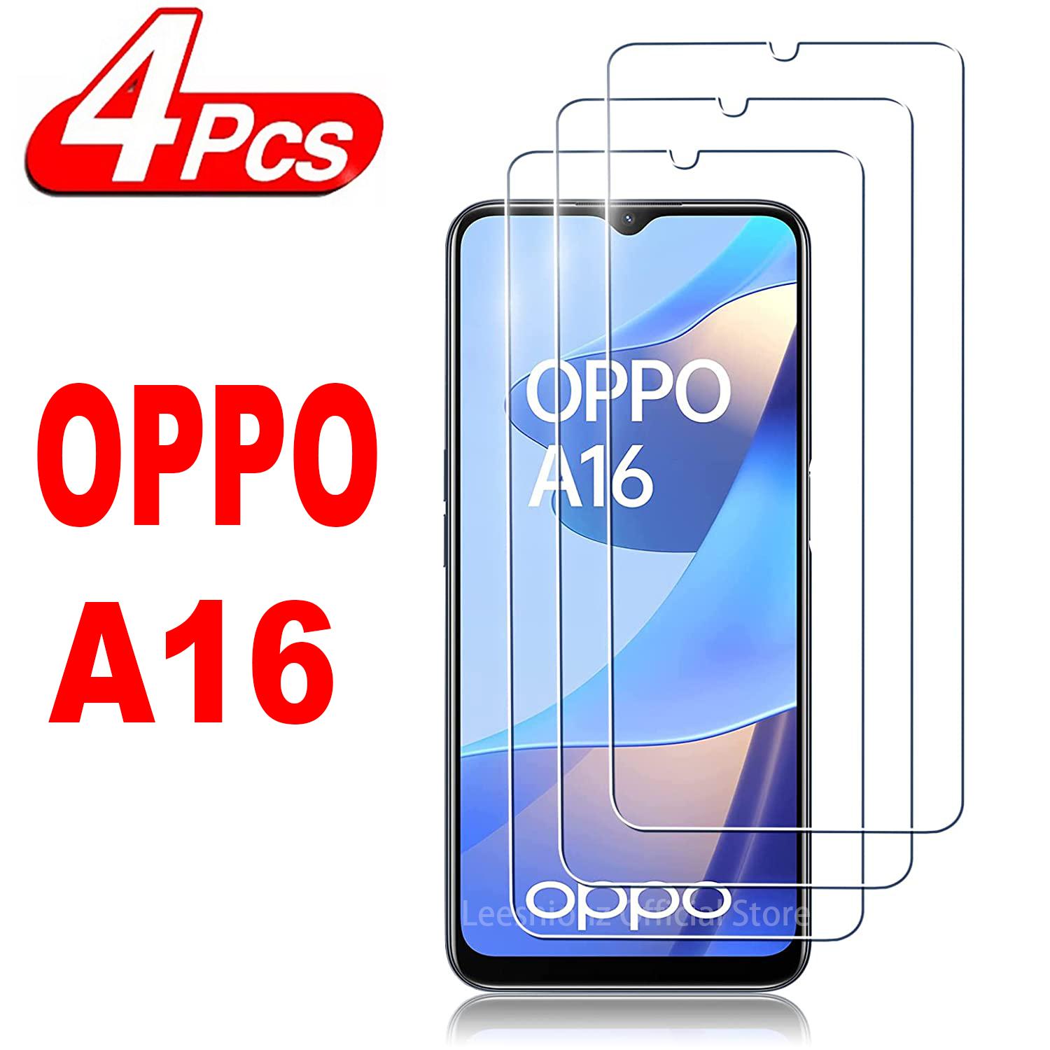

4 штуки 9H захисна плівка для екрана для OPPO A16 A16K A16e A16s HD загартоване скло for Oppo A36 чистий