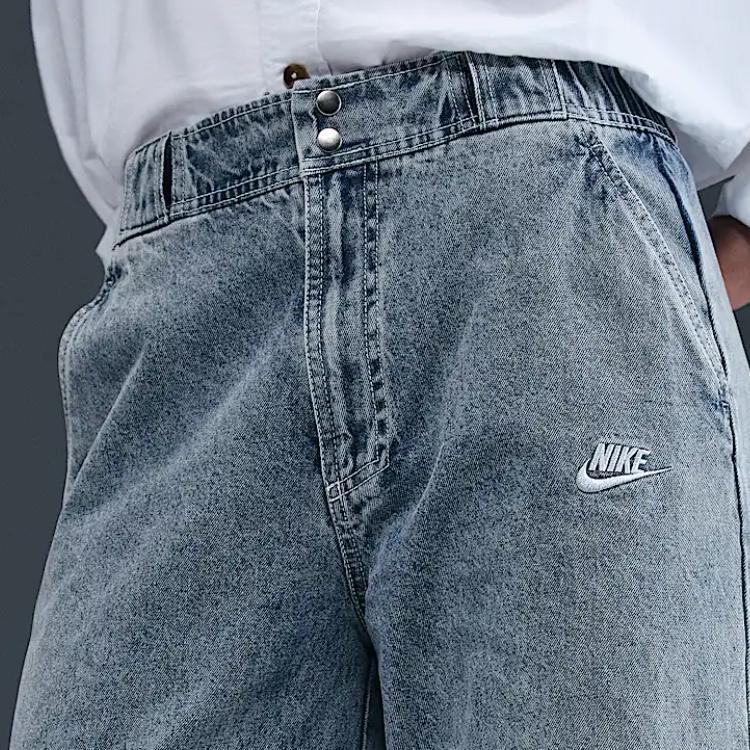 Nike Sportbekleidung Mode Lässig Vielseitig Einfarbig Jeans Damen Unterteile Blau IF0625-440