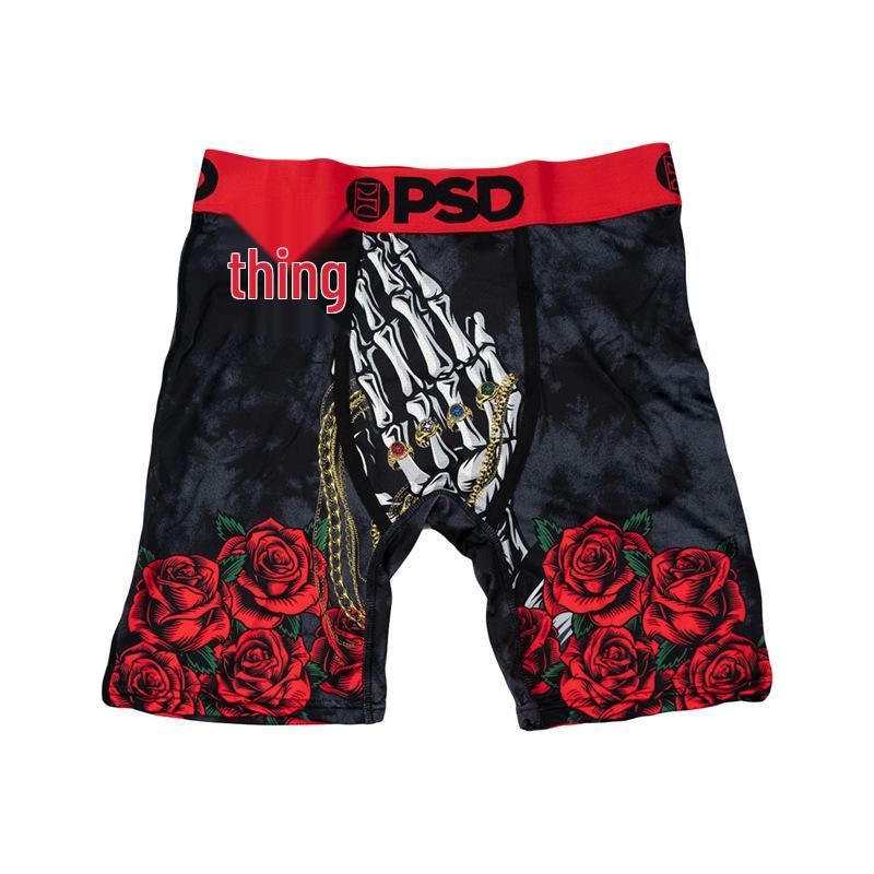 PSD Boxer Briefs Estampados Cómodos de Secado Rápido para Hombre de Línea Larga de Tiro Medio