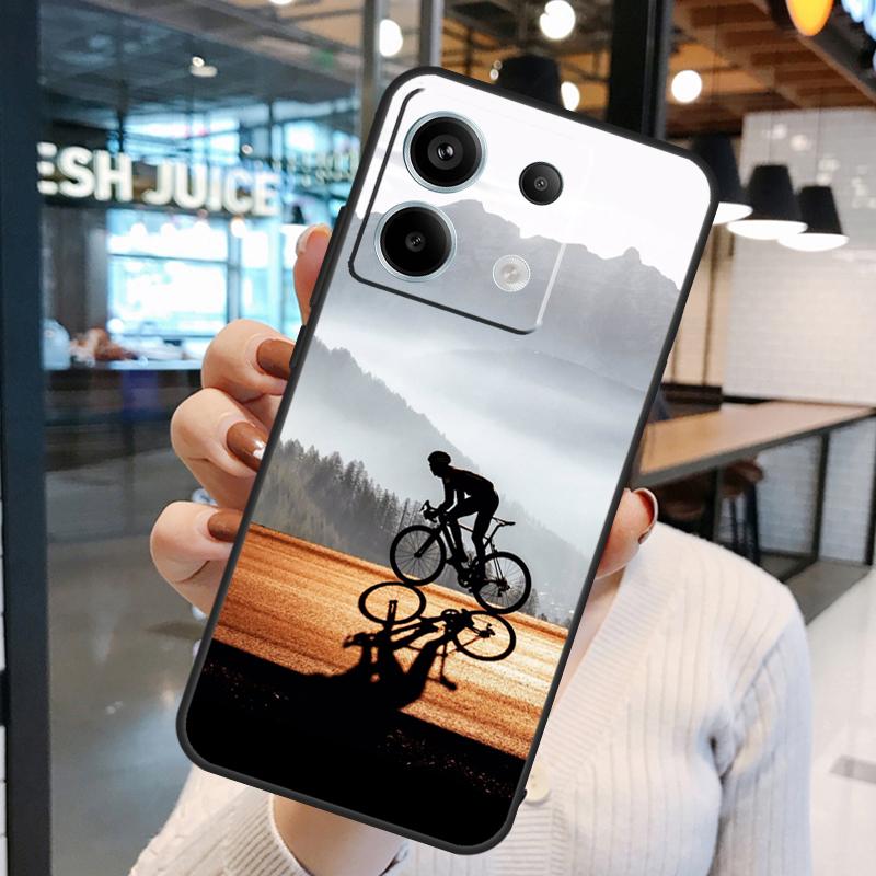Ride Mountain Bike Bicycle Art Case For Xiaomi Redmi 13C 12C 9C 10C Redmi Note 13 Pro 9 10 11 12 Pro 9S 10S 11S 12S Cover