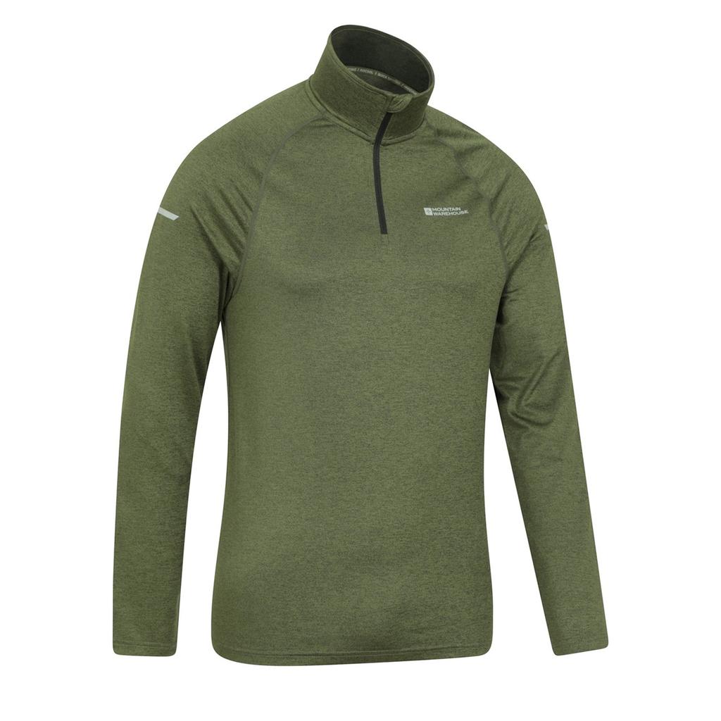 Mountain Warehouse Mens Echo Melange Recycled Half Zip Midlayer