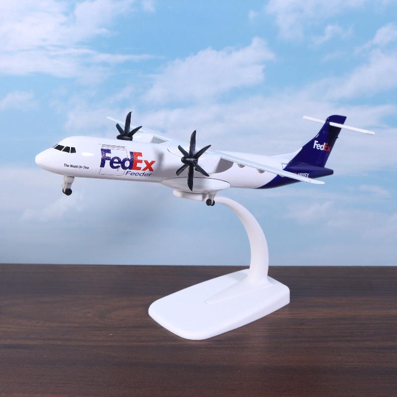 20CM Diecast Metal Fedex Express ATR Aircraft Model Planel Airplane Model Toy for Display Collection home Decor Gift
