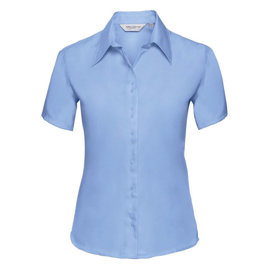 Russell Collection Womens/Ladies Ultimate Slim Short-Sleeved Shirt
