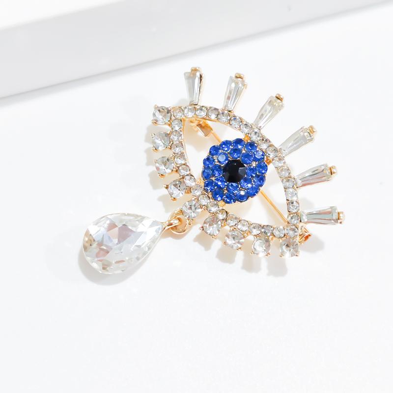 Exquisite Luxurious Temperament Devil'S Eye Brooches For Women Clothing Coat Jewelry Accessries Gifts